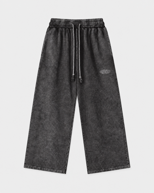 Studio Washed Straight Leg Pants, front on light grey